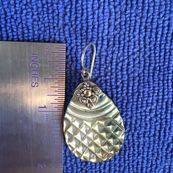 Bali Designs Carved Mother-of-Pearl Earrings - Picture 4 of 6